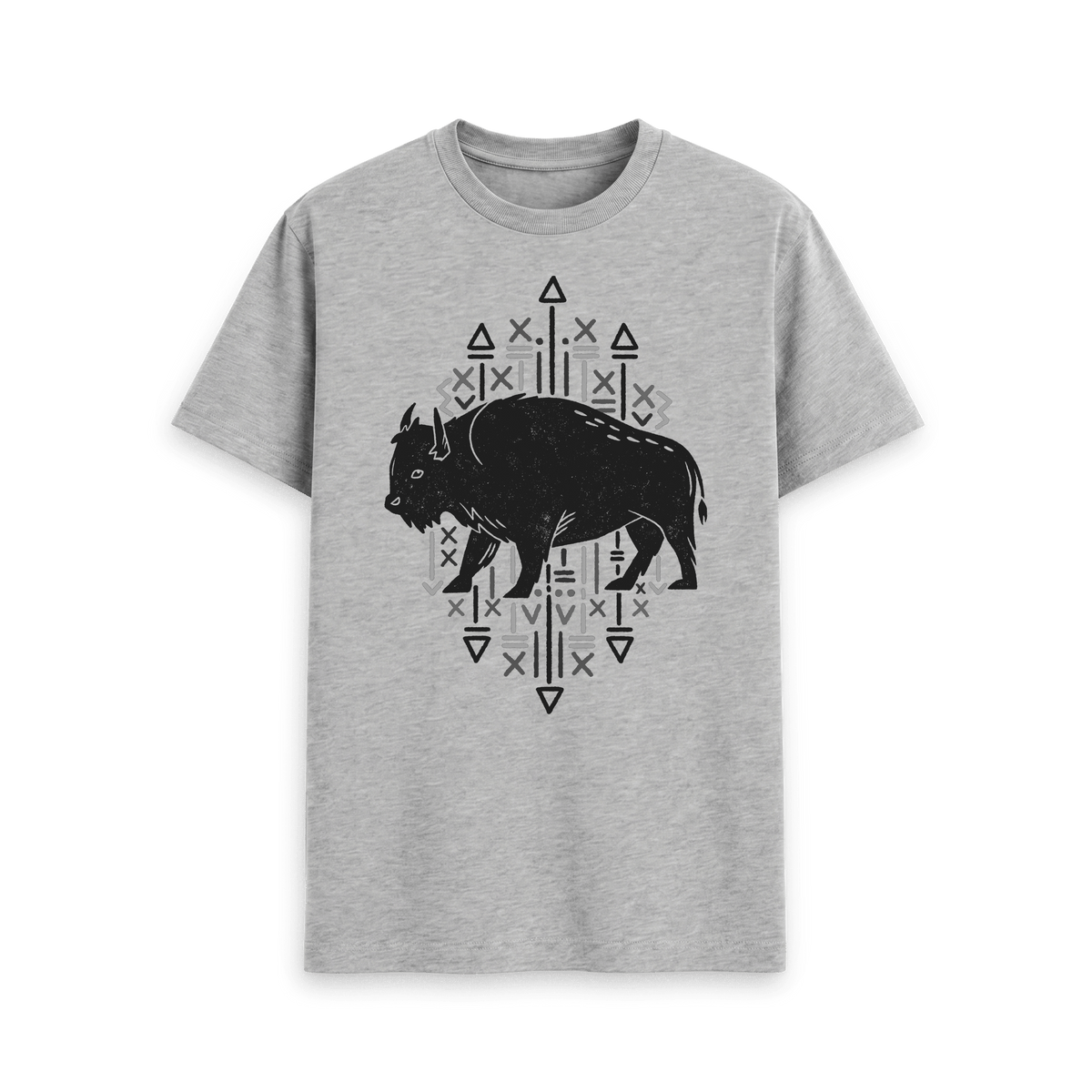 Athletic Grey Printed T-shirt Front