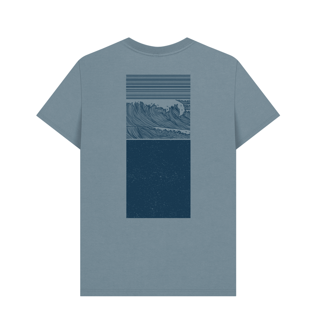 Stone Blue Printed T-shirt Back