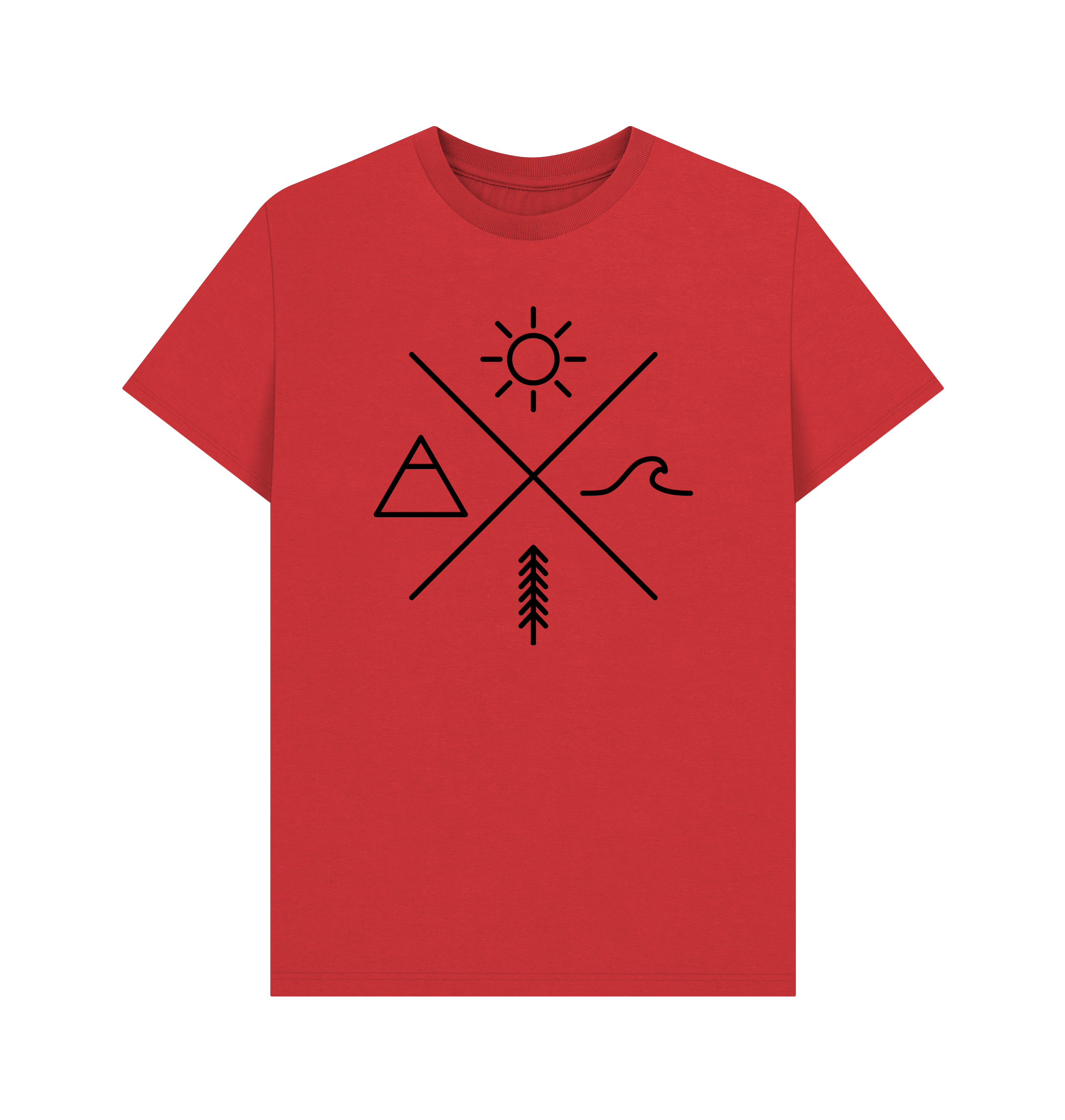 Red Printed T-shirt Front