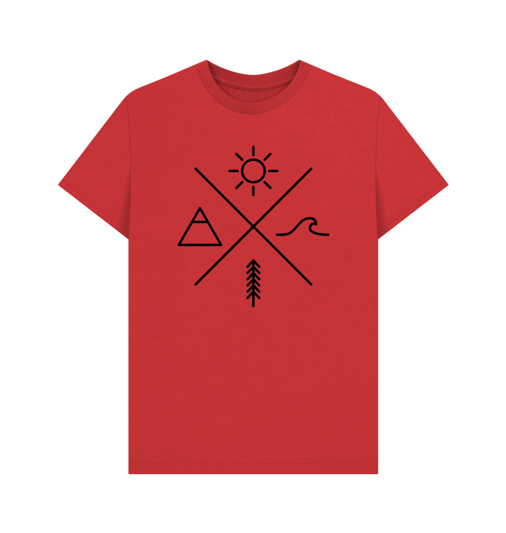 Red Printed T-shirt Front