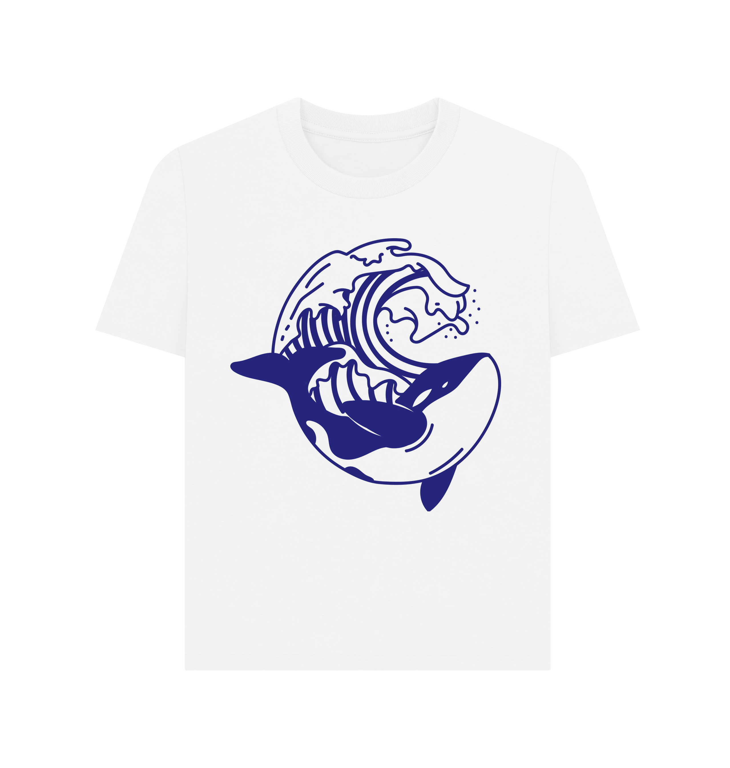 White Printed T-shirt Front
