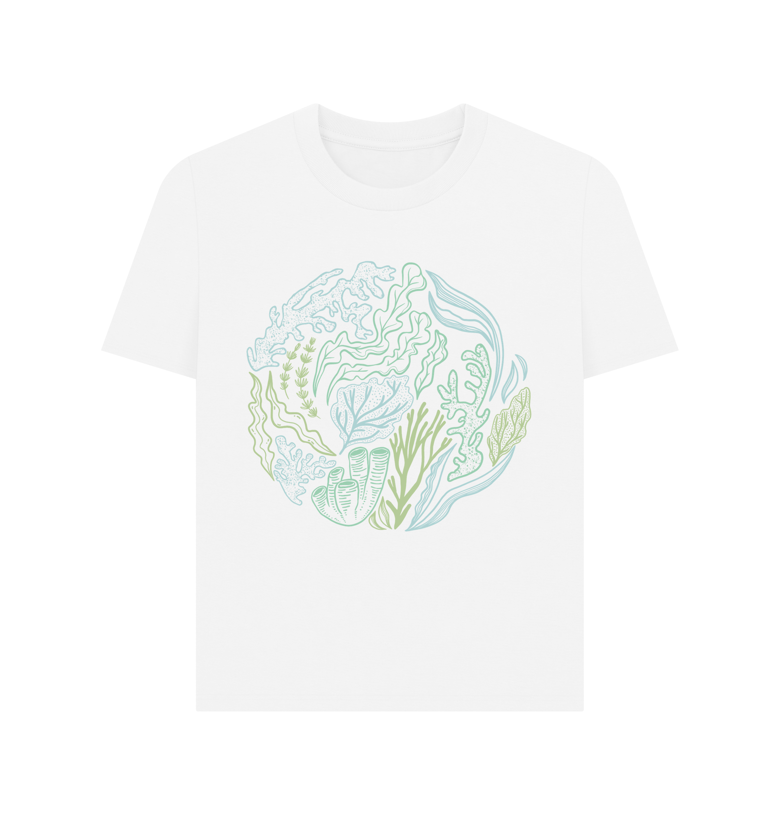 White Printed T-shirt Front