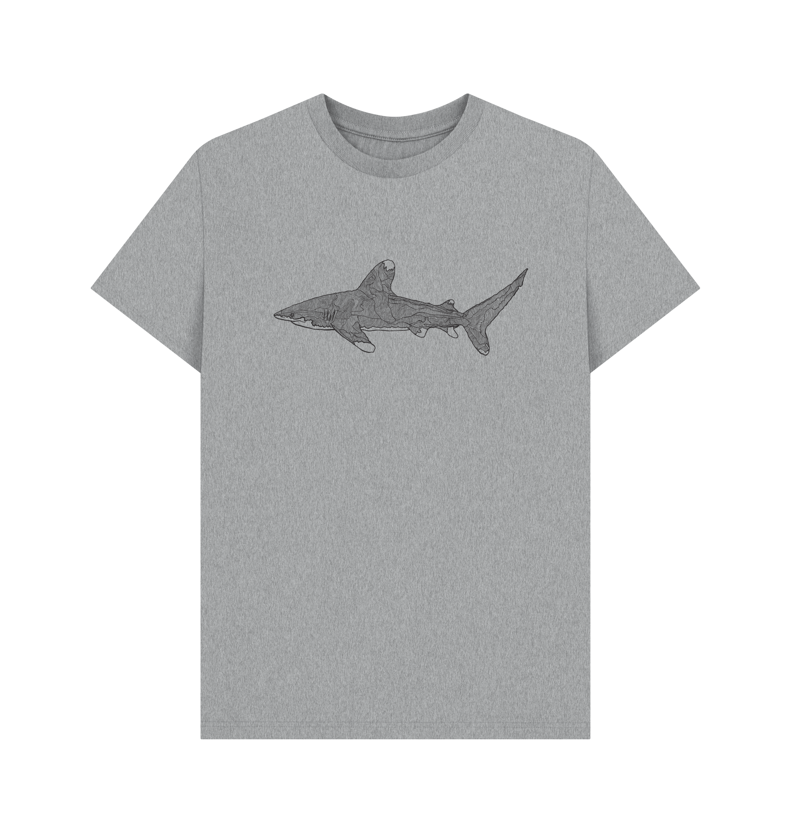 Athletic Grey Printed T-shirt Front