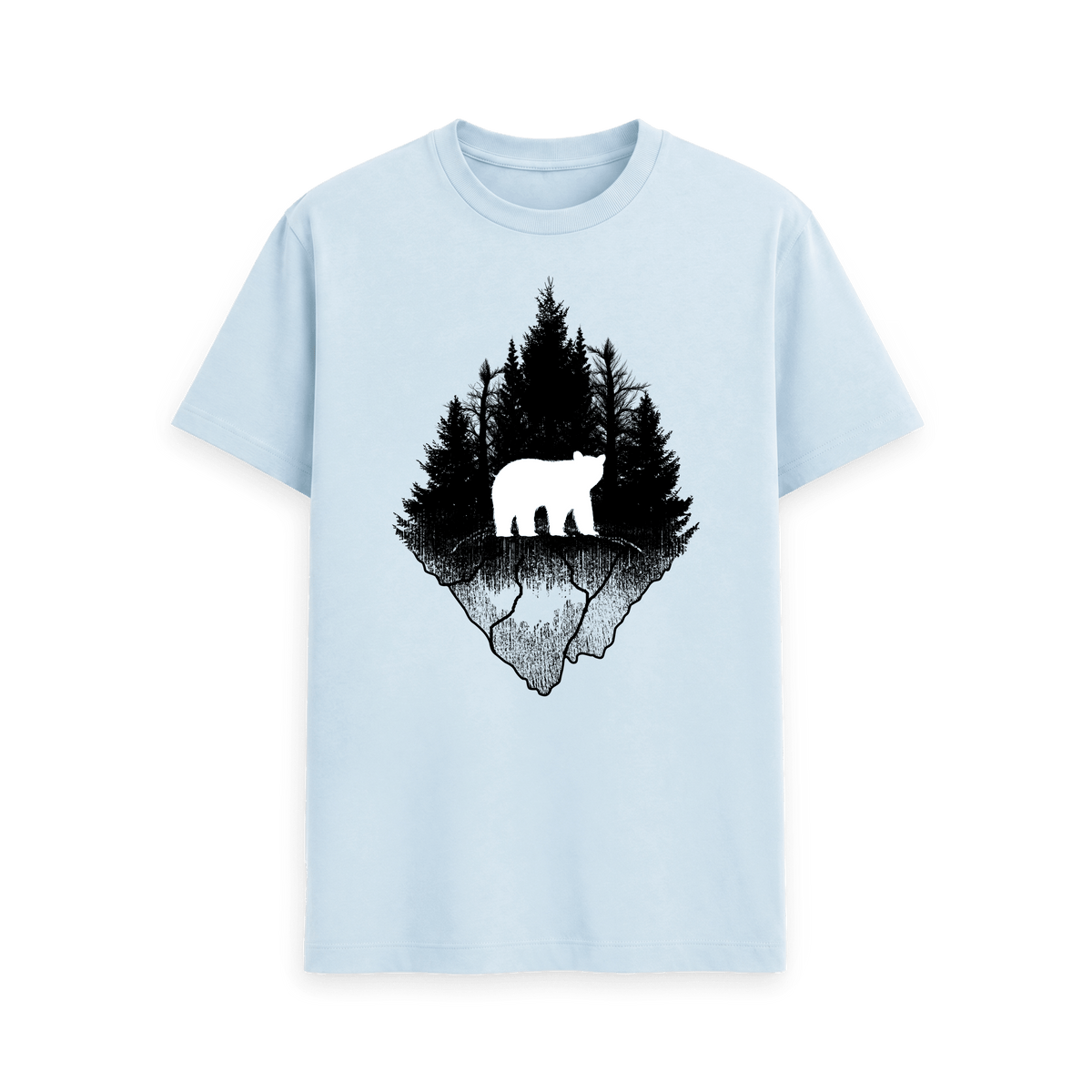 Sky Blue Printed T-shirt Front