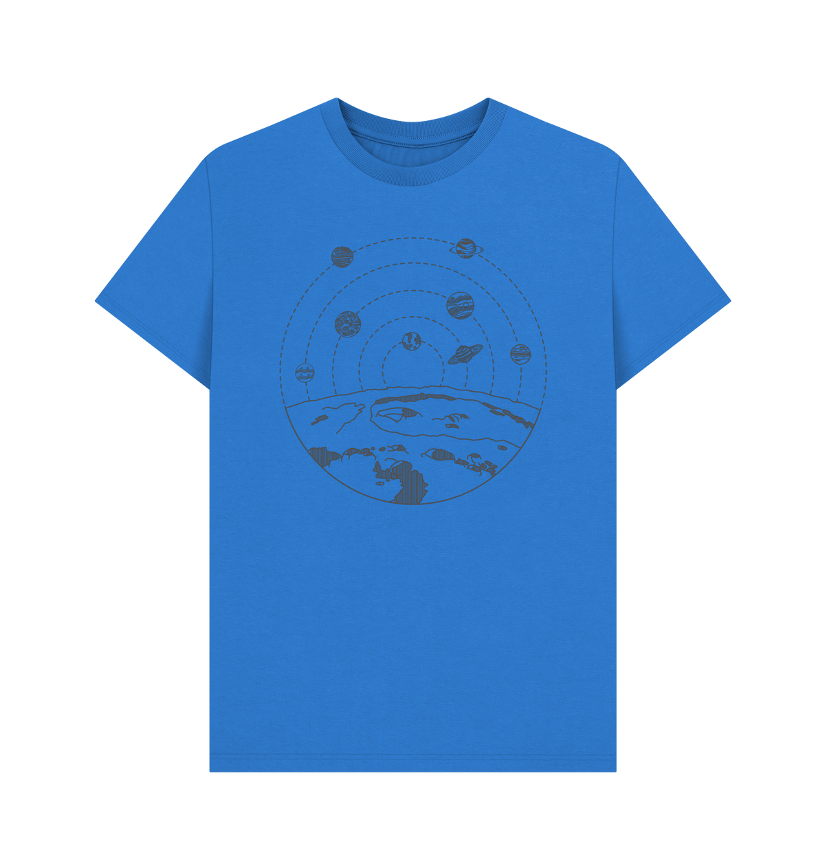 Bright Blue Printed T-shirt Front