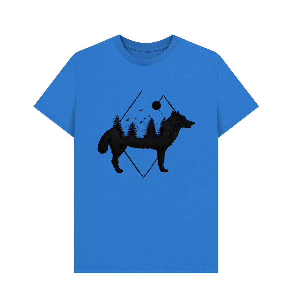 Bright Blue Printed T-shirt Front