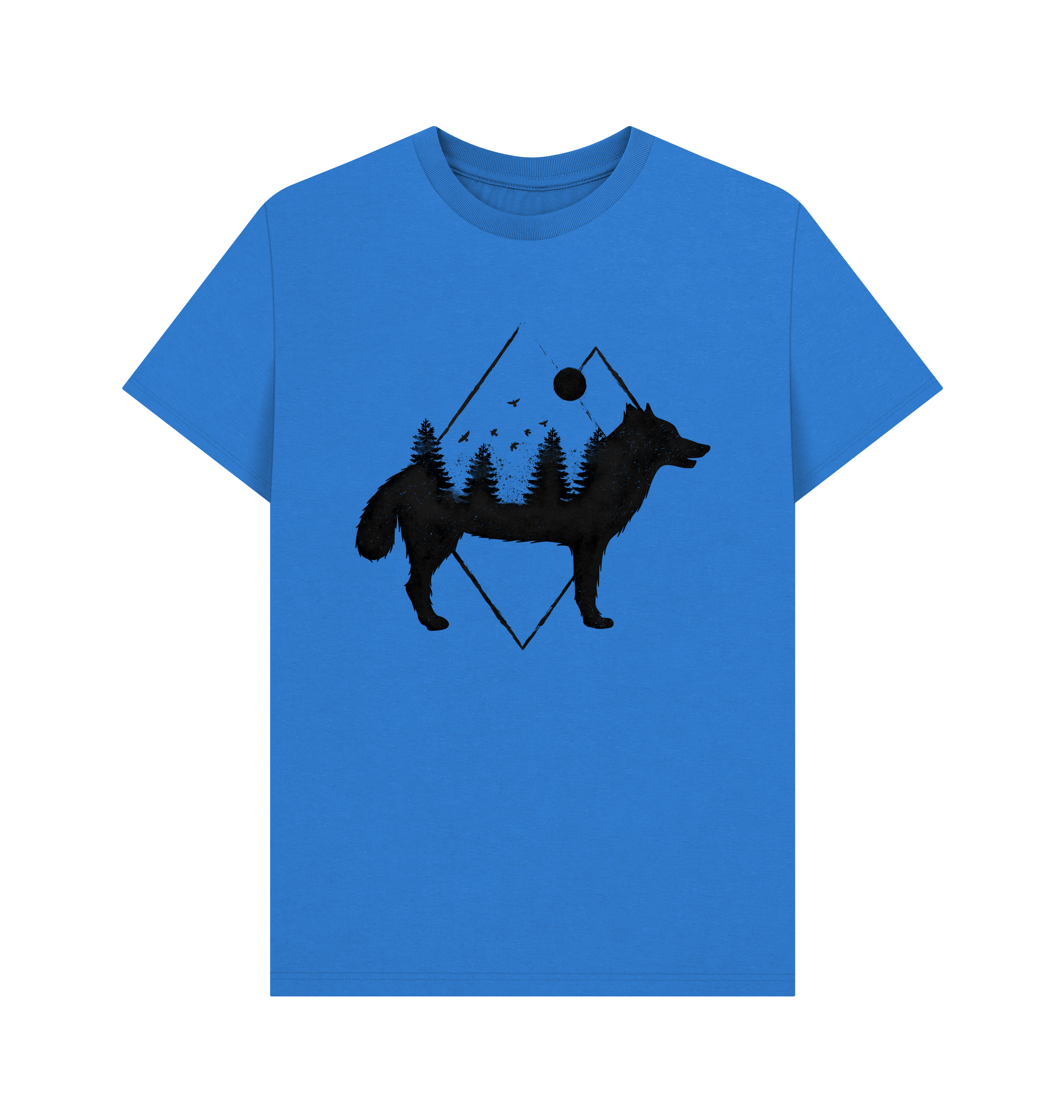 Bright Blue Printed T-shirt Front