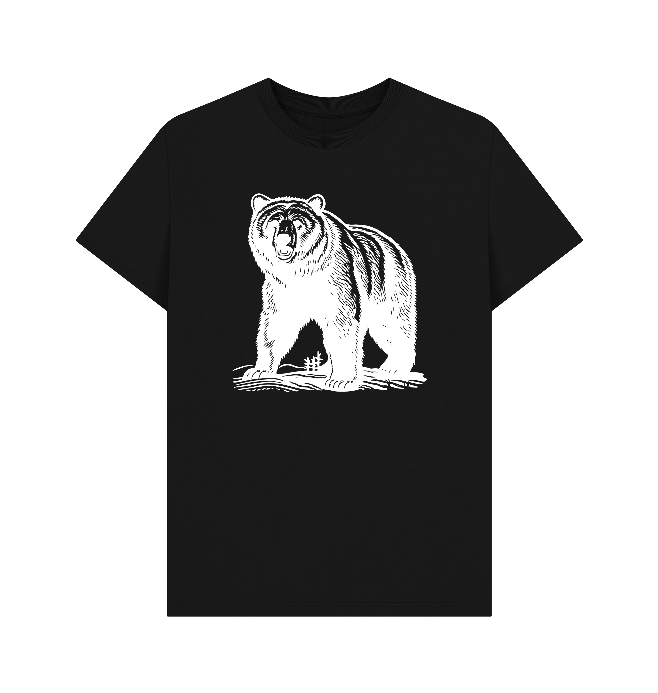 Black Printed T-shirt Front