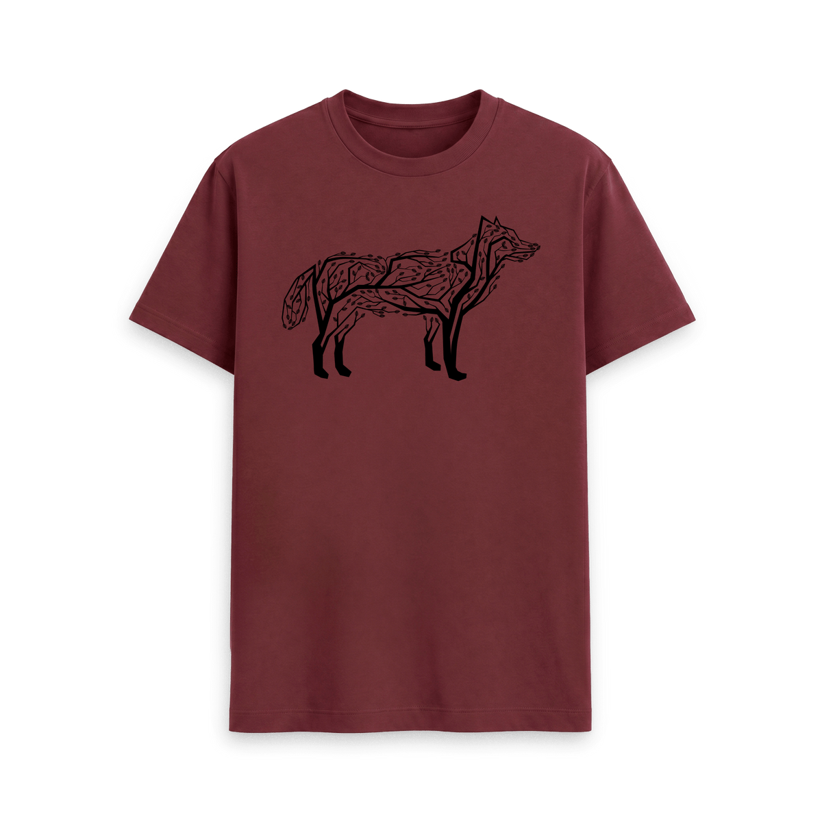 Red Wine Printed T-shirt Front