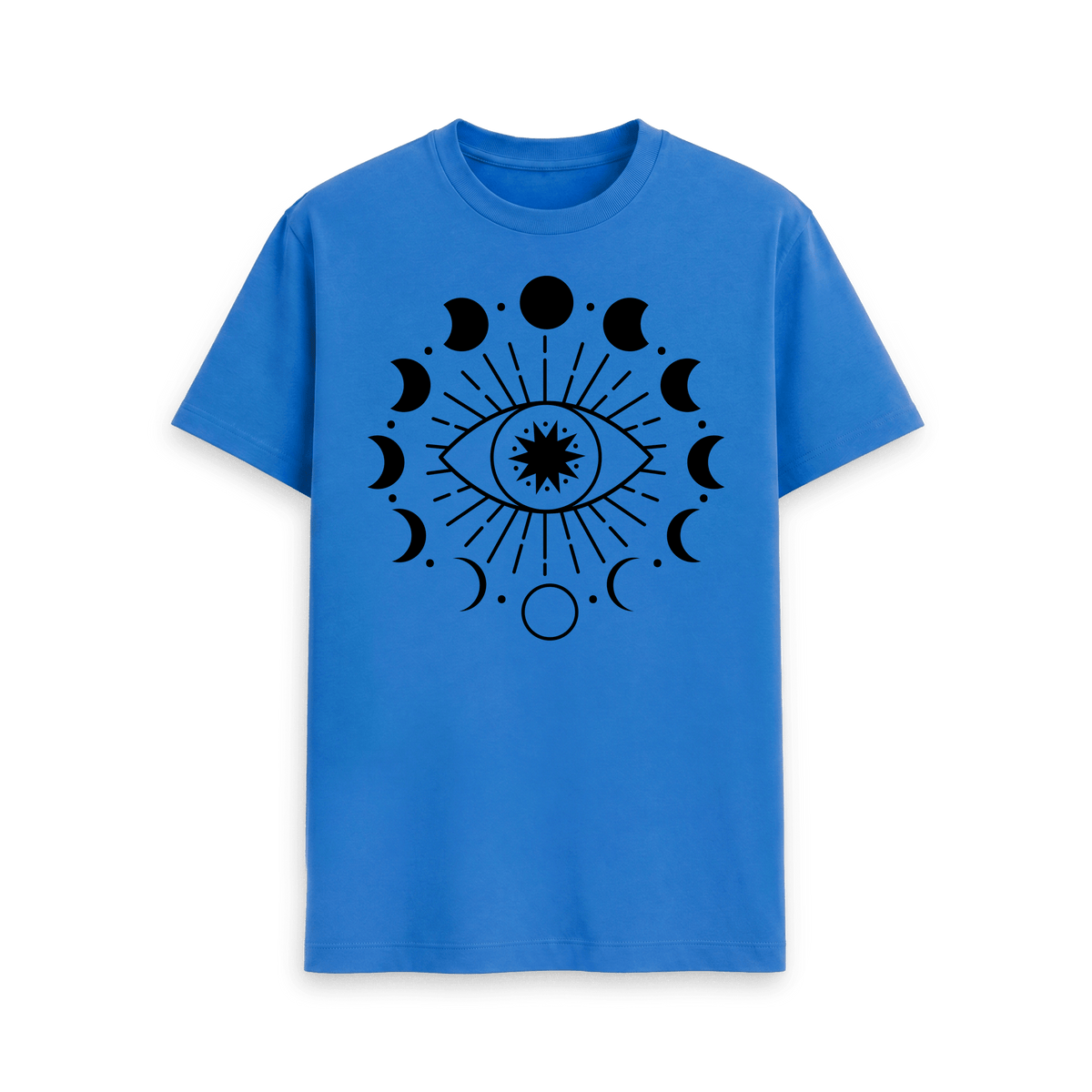Bright Blue Printed T-shirt Front