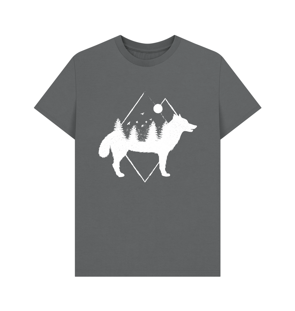 Slate Grey Printed T-shirt Front