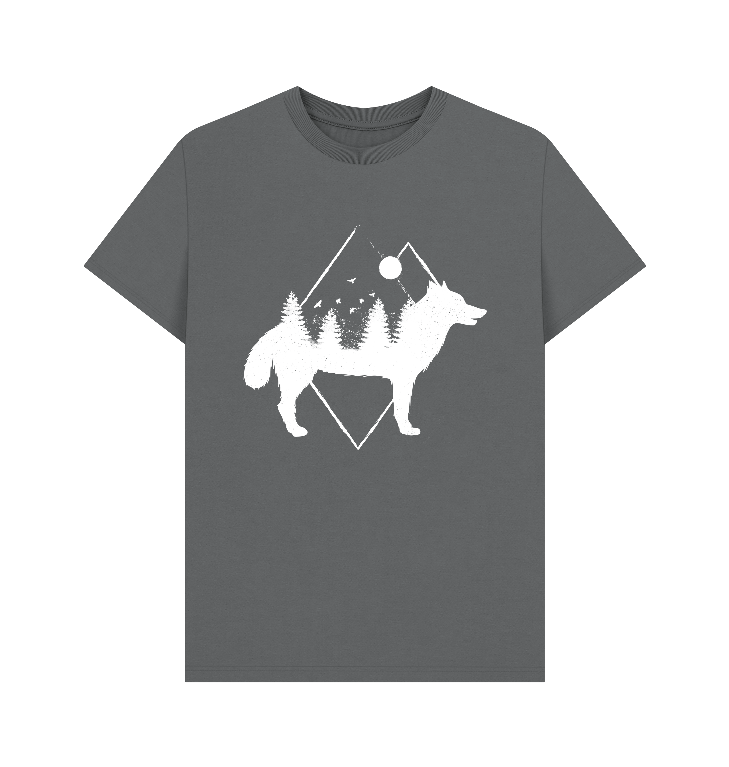 Slate Grey Printed T-shirt Front