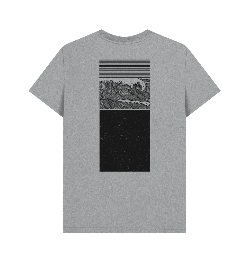 Athletic Grey Printed T-shirt Back