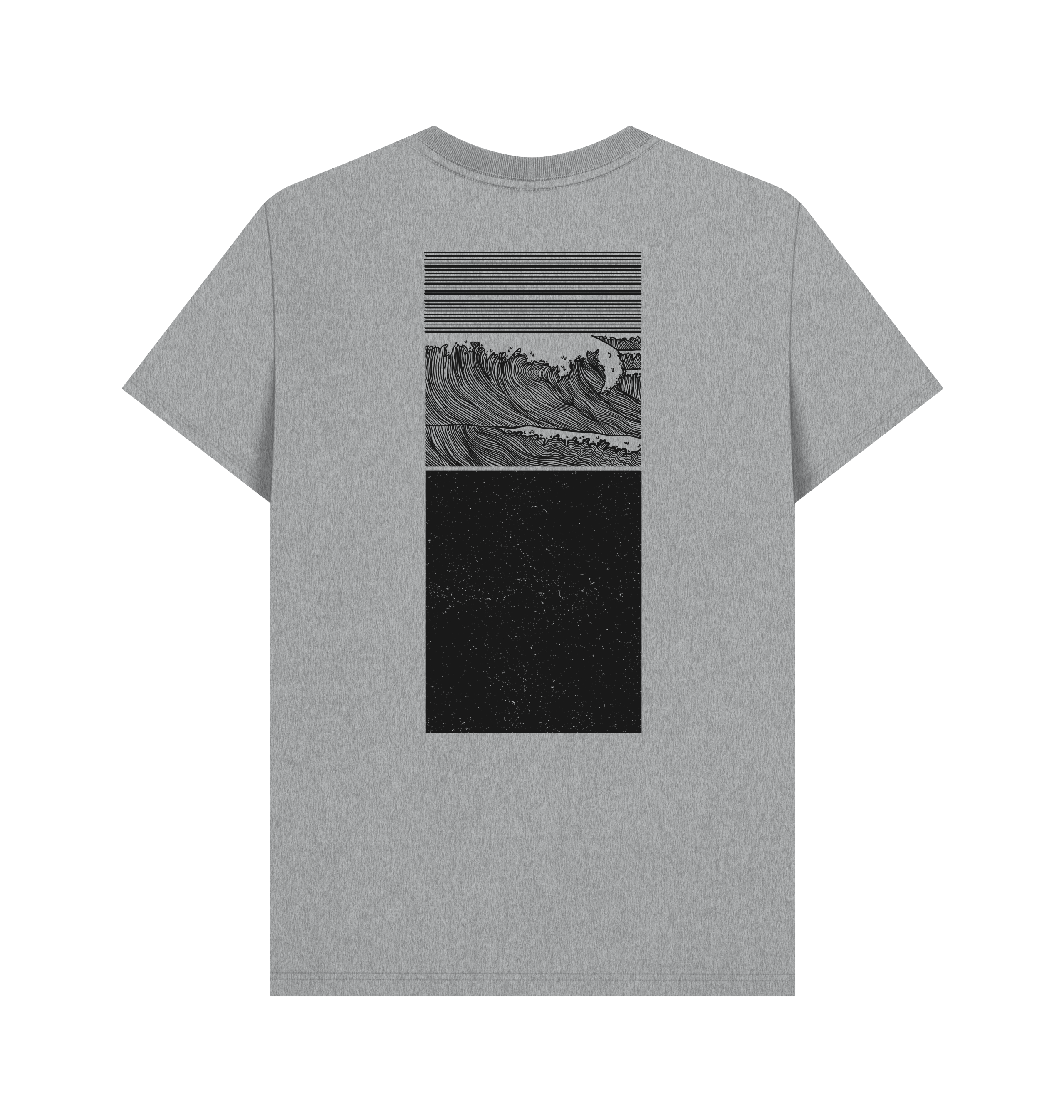 Athletic Grey Printed T-shirt Back