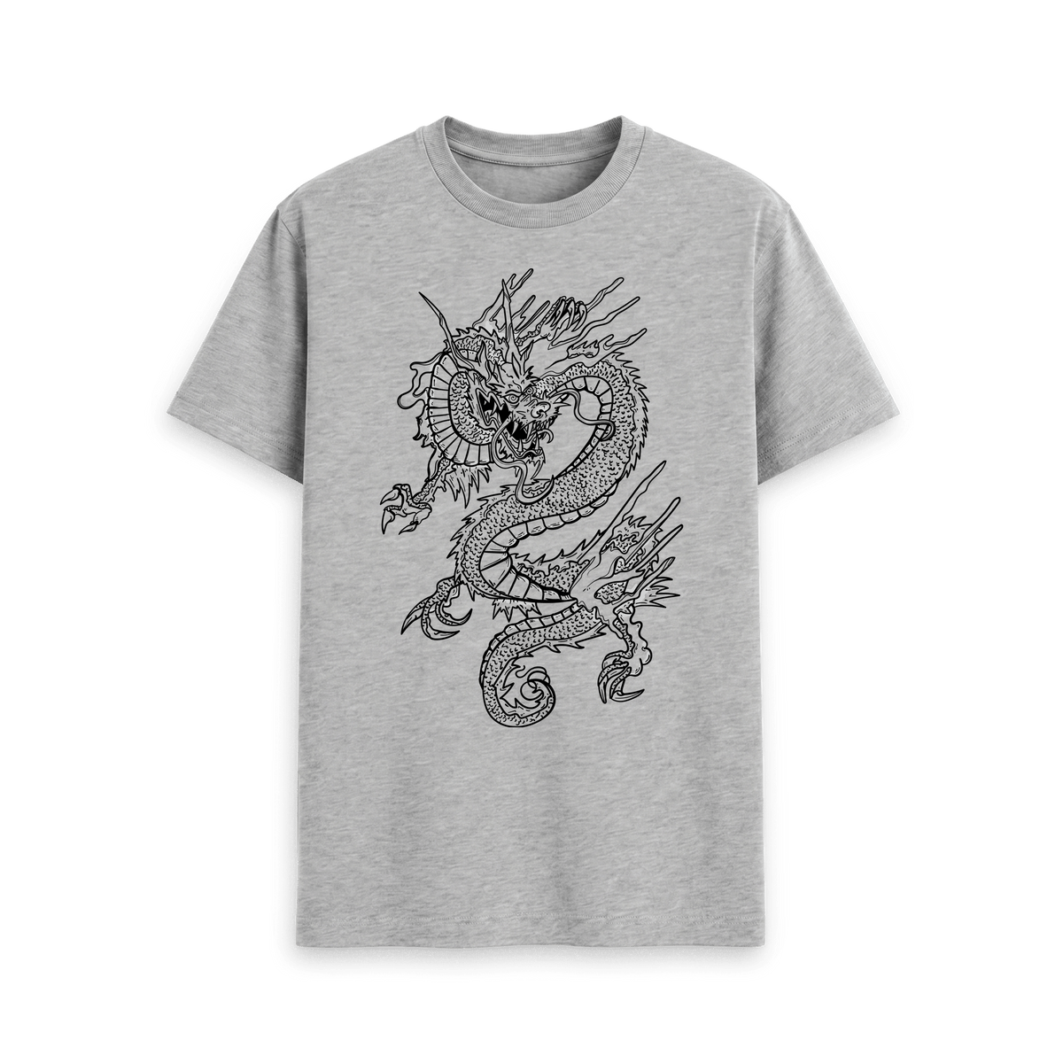 Athletic Grey Printed T-shirt Front