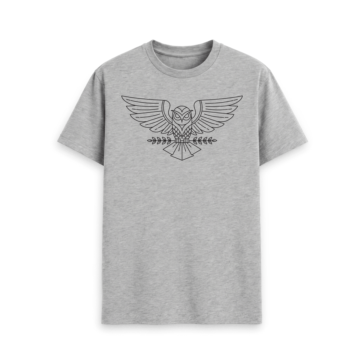 Athletic Grey Printed T-shirt Front