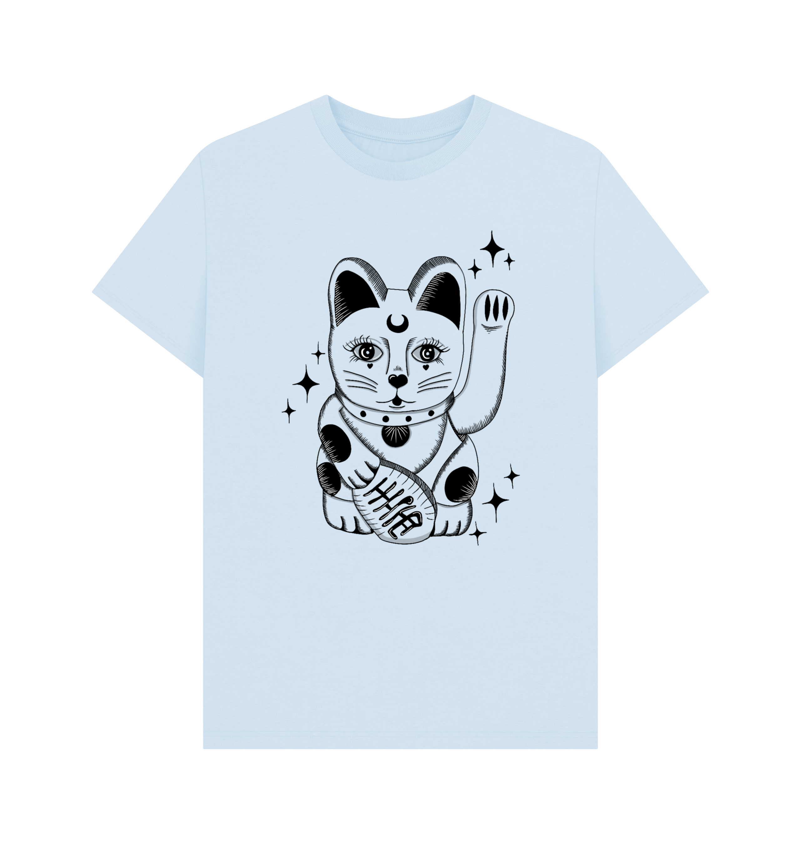 Sky Blue Printed T-shirt Front