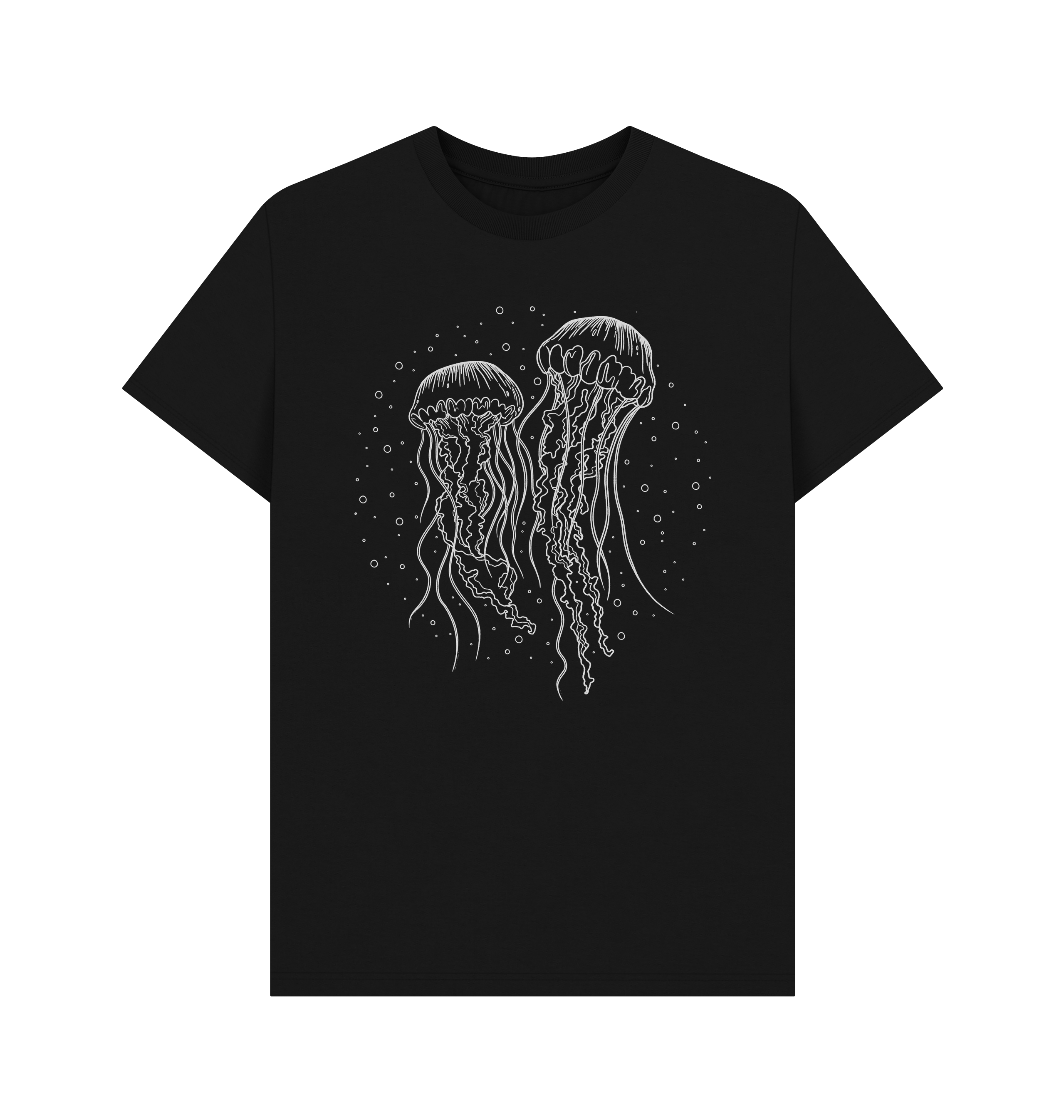 Black Printed T-shirt Front