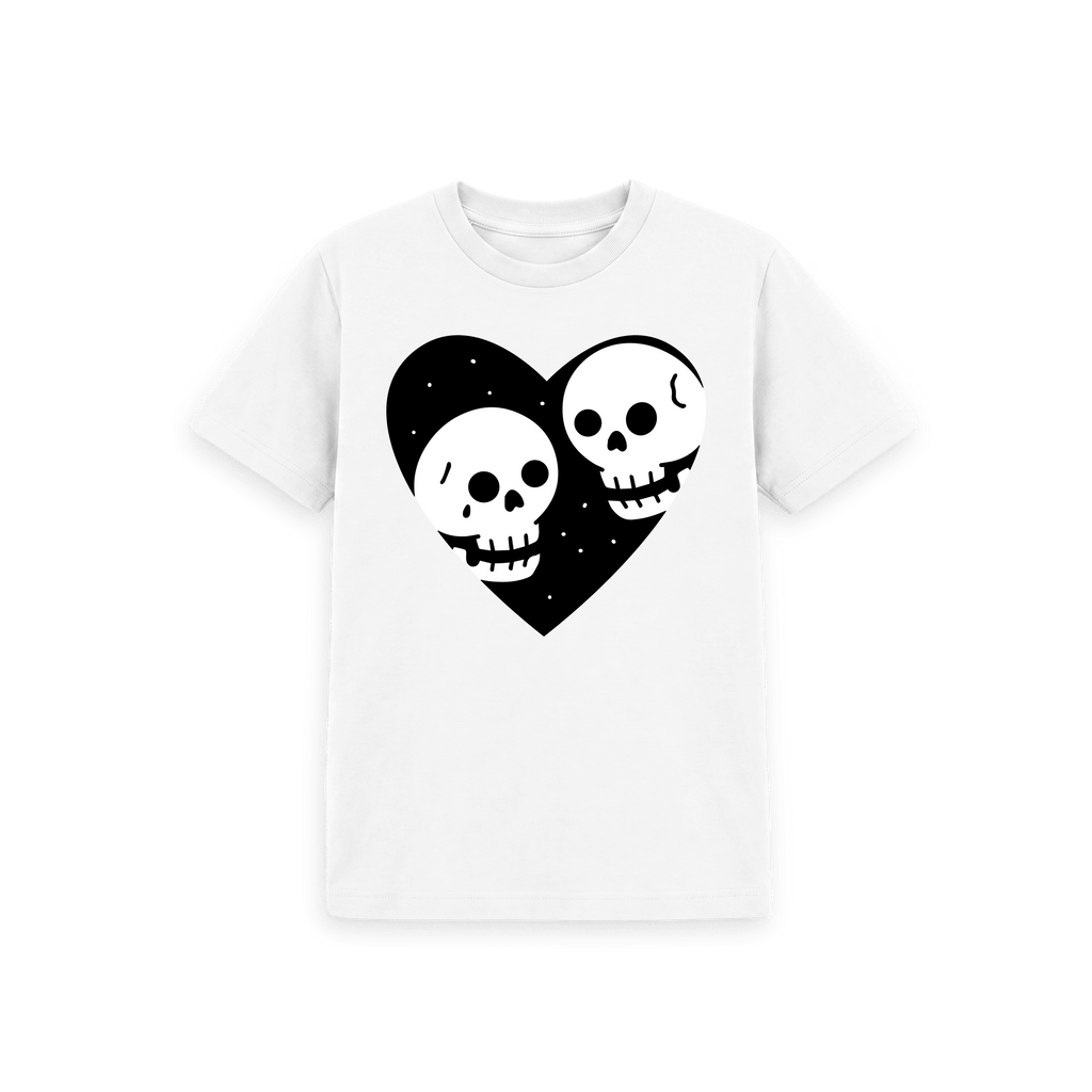 White Printed Kids T-Shirt Front
