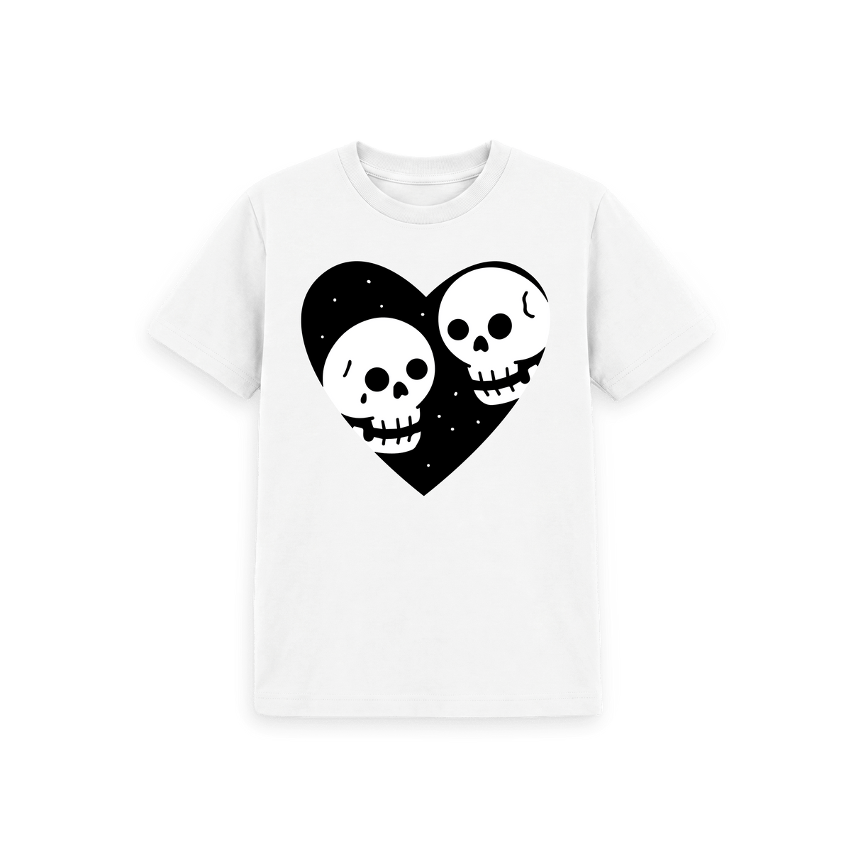 White Printed Kids T-Shirt Front