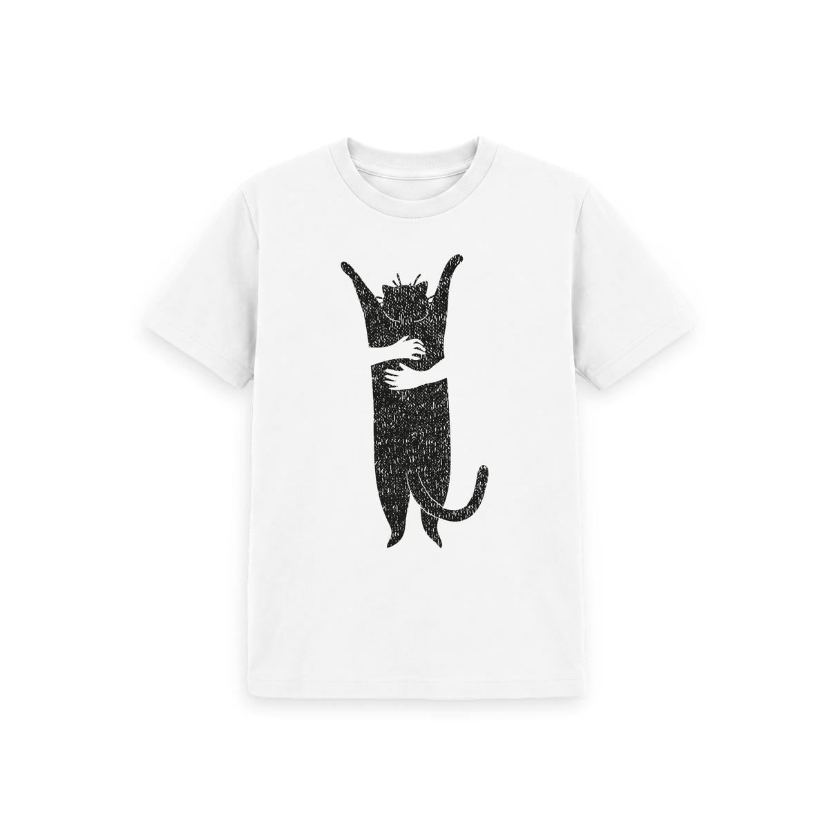 White Printed Kids T-Shirt Front