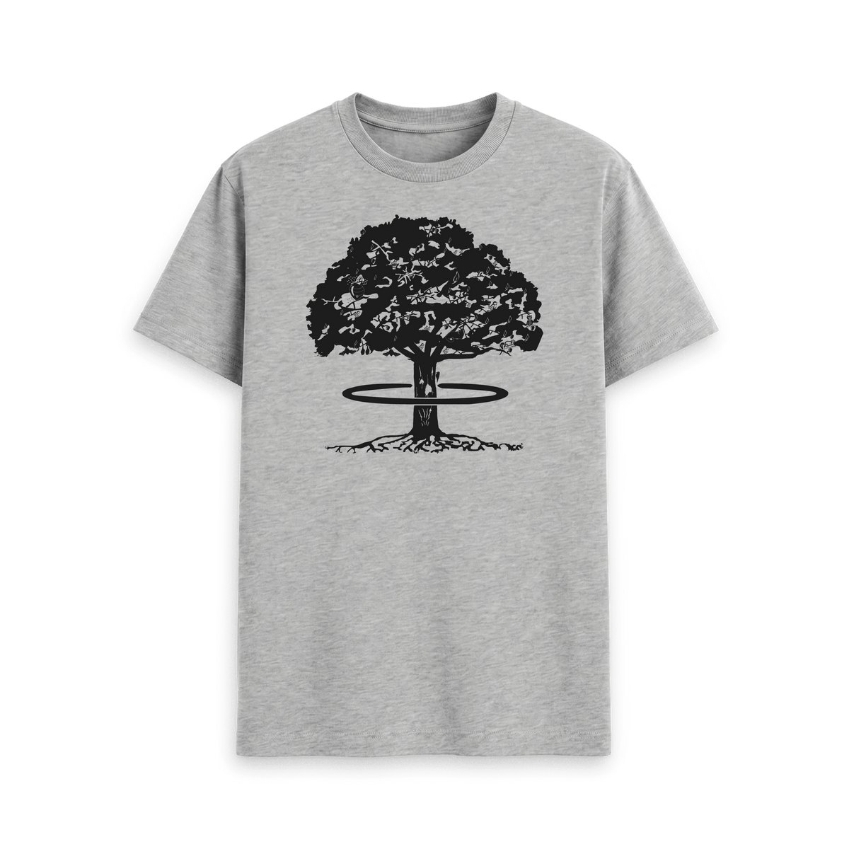 Athletic Grey Printed T-shirt Front