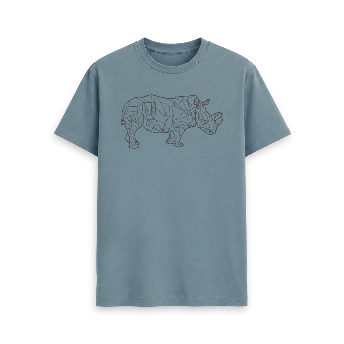 Stone Blue Printed T-shirt Front