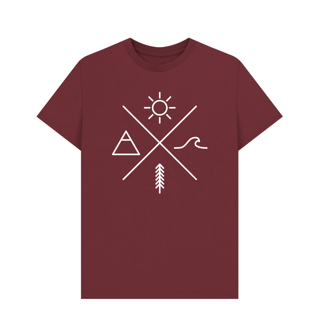 Red Wine Printed T-shirt Front