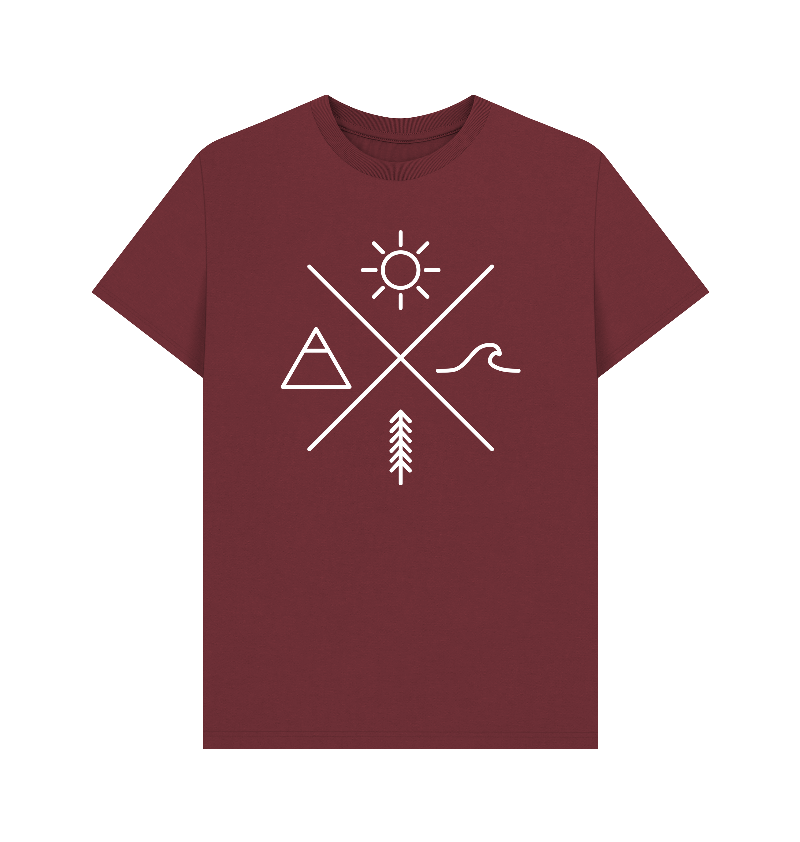 Red Wine Printed T-shirt Front