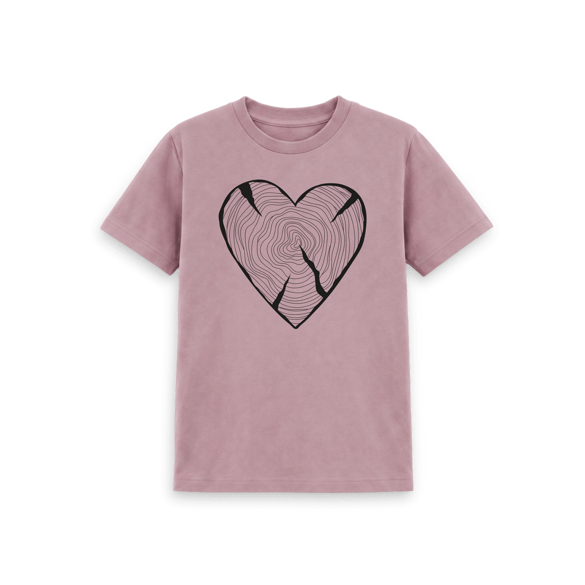 Mauve Printed Kids T-Shirt Front