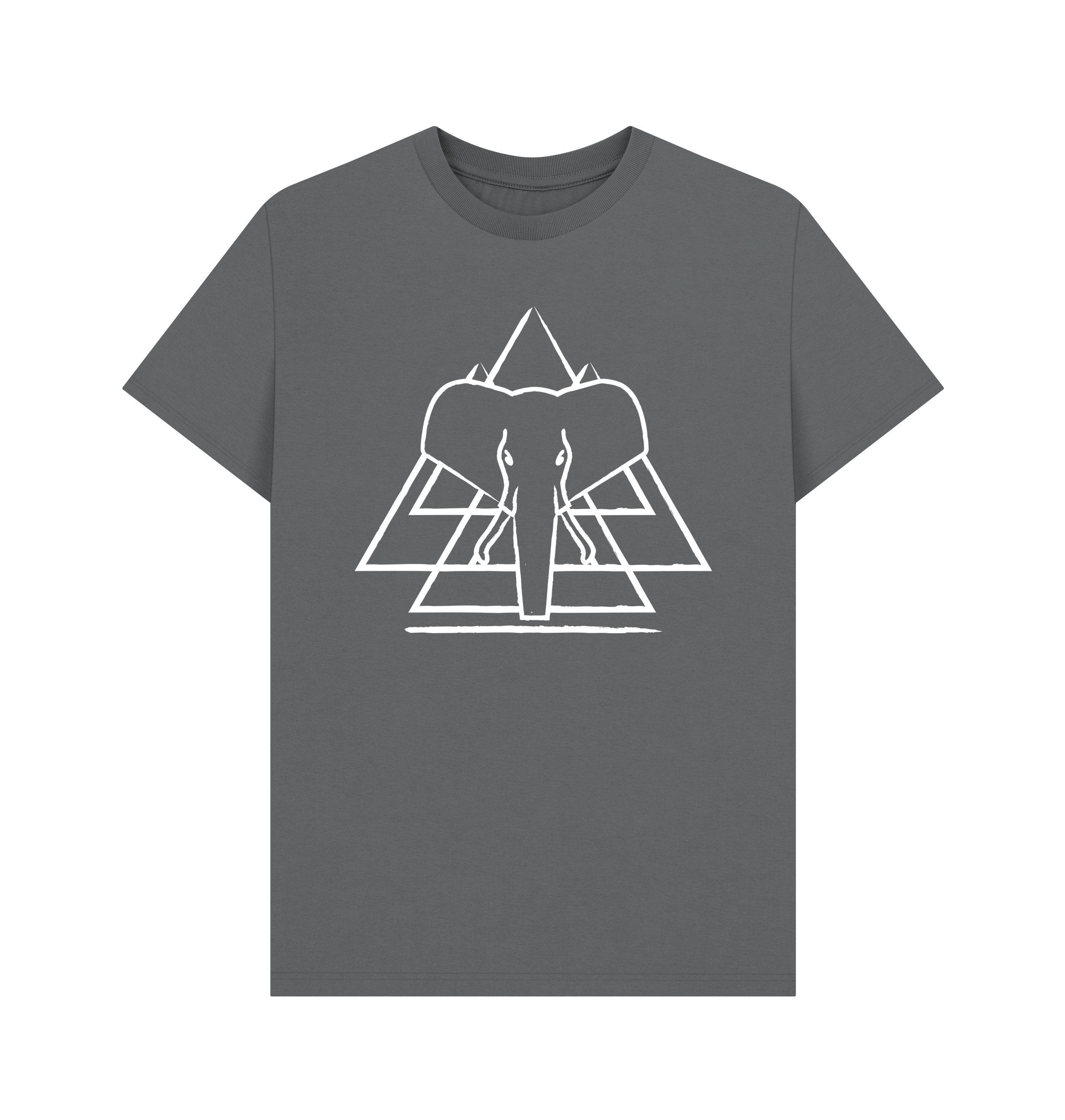 Slate Grey Printed T-shirt Front