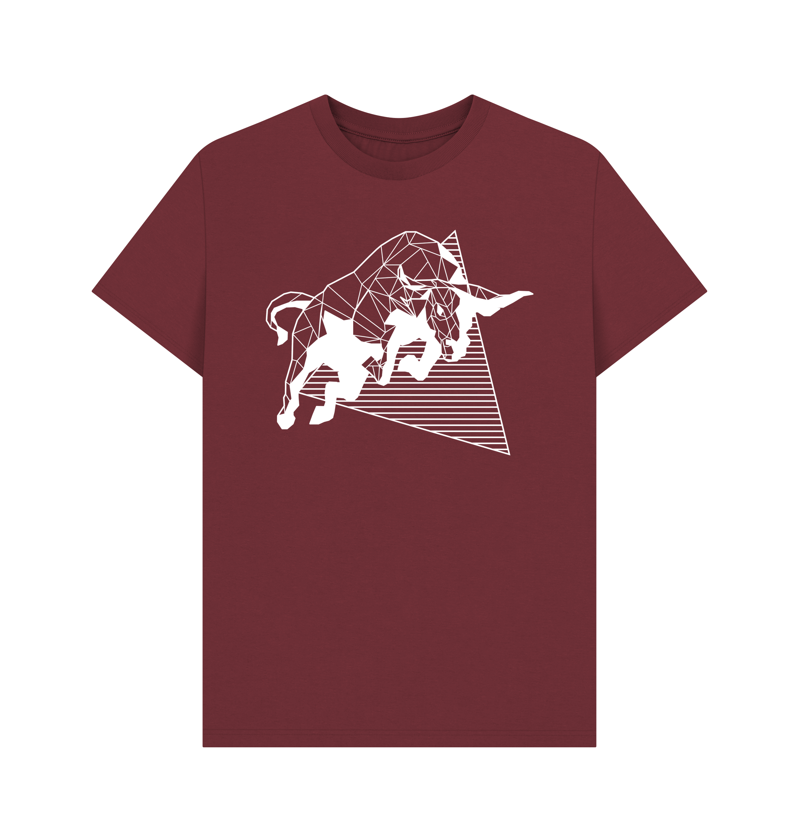 Red Wine Printed T-shirt Front
