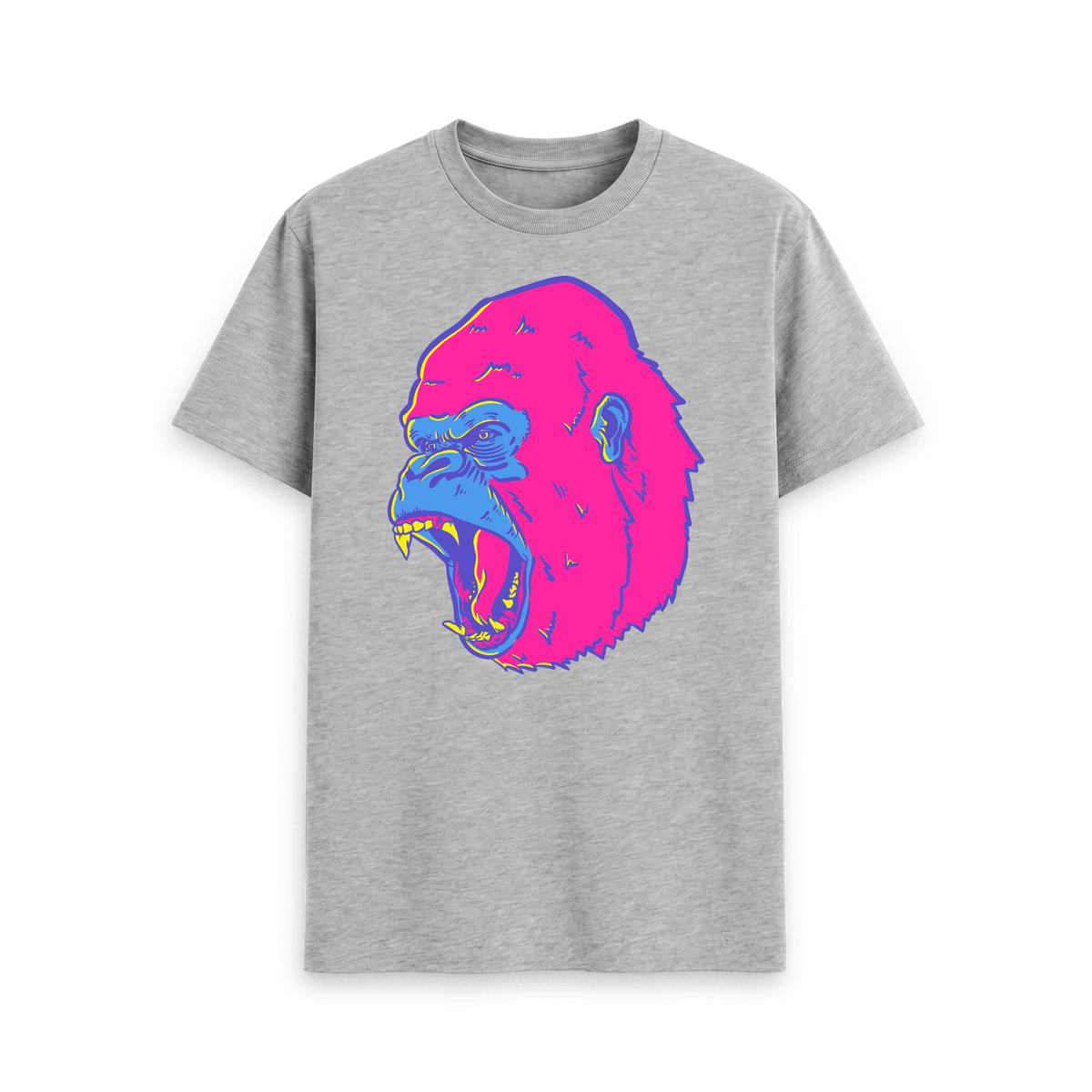 Athletic Grey Printed T-shirt Front