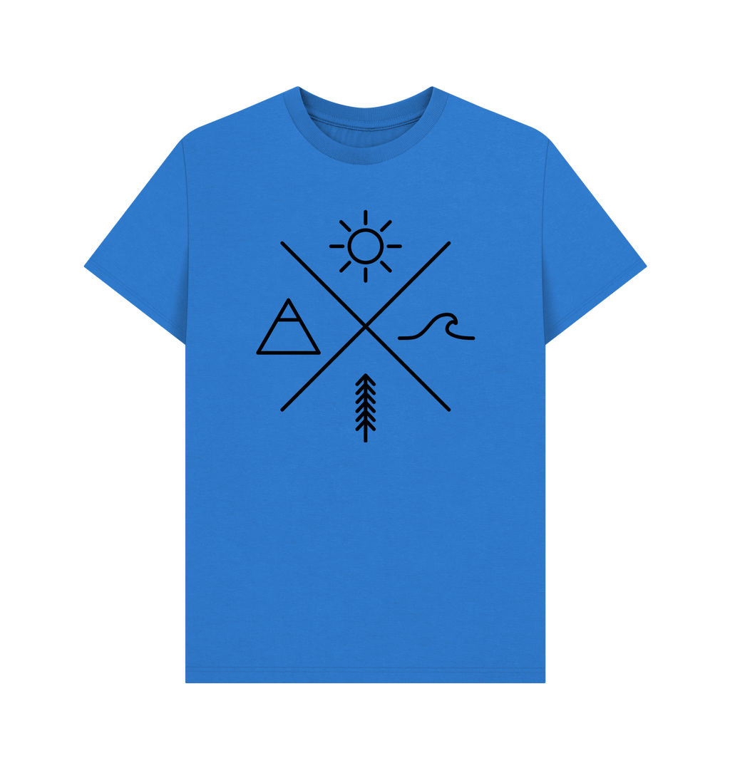 Bright Blue Printed T-shirt Front