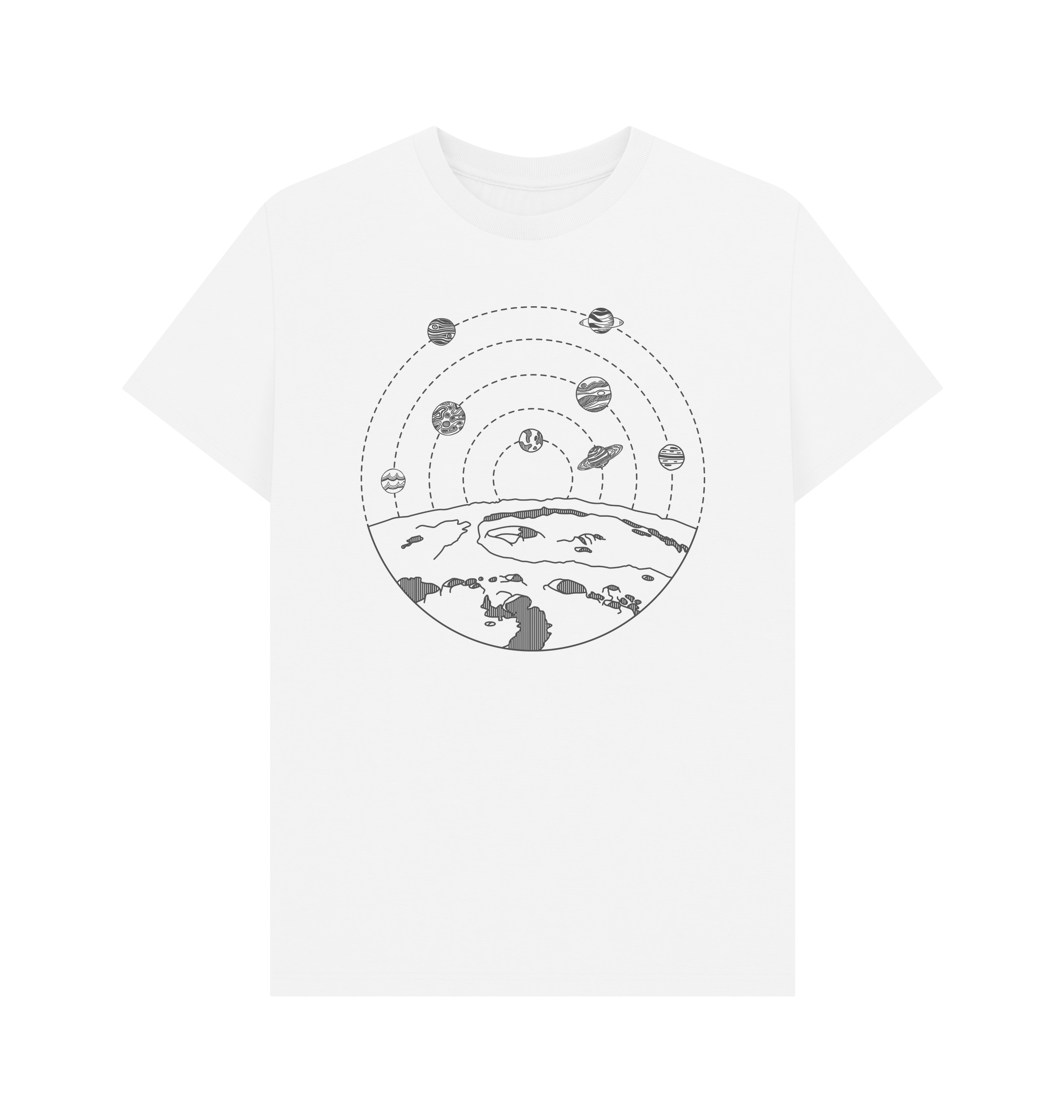 White Printed T-shirt Front