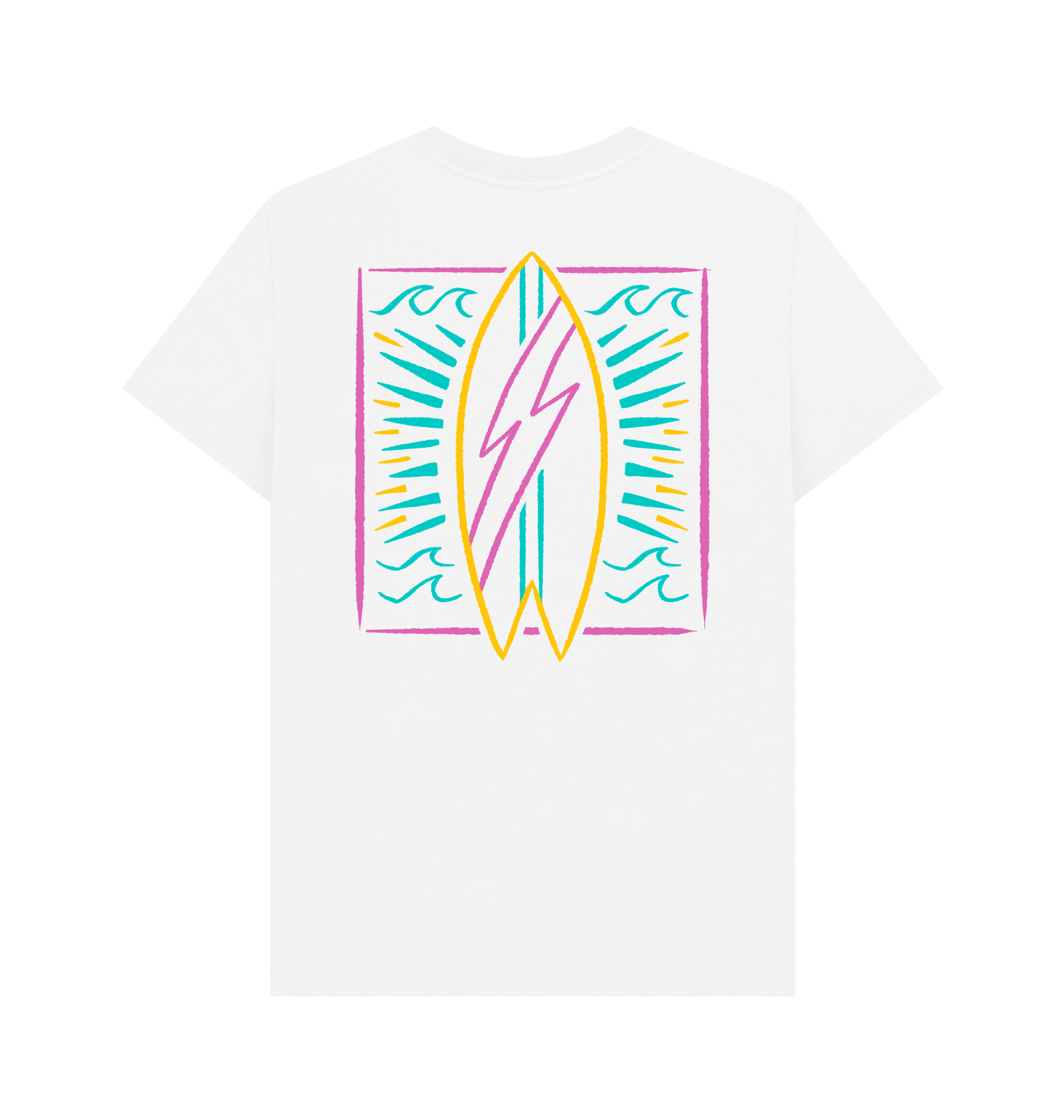 White Printed T-shirt Back