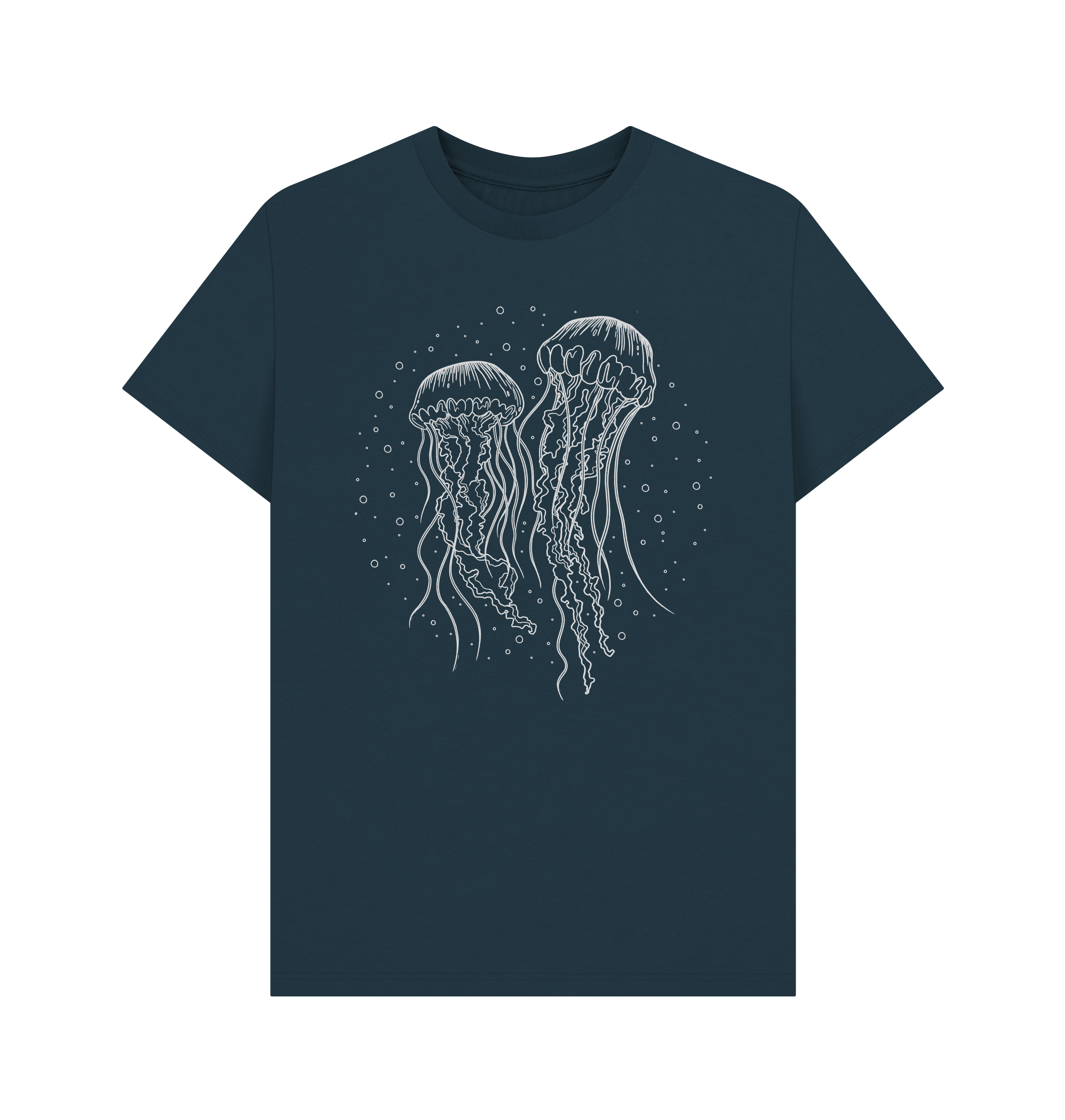 Denim Blue Printed T-shirt Front