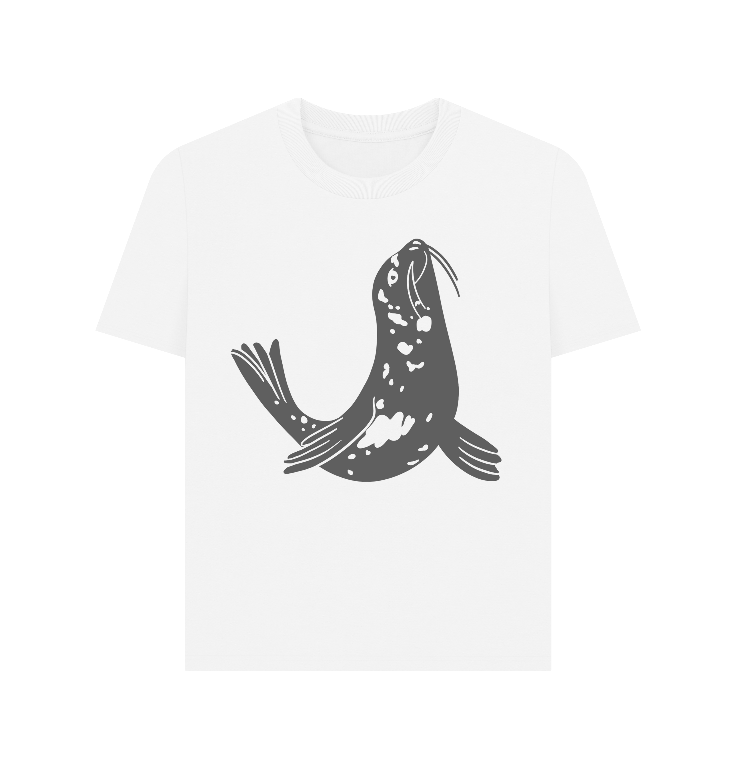 White Printed T-shirt Front