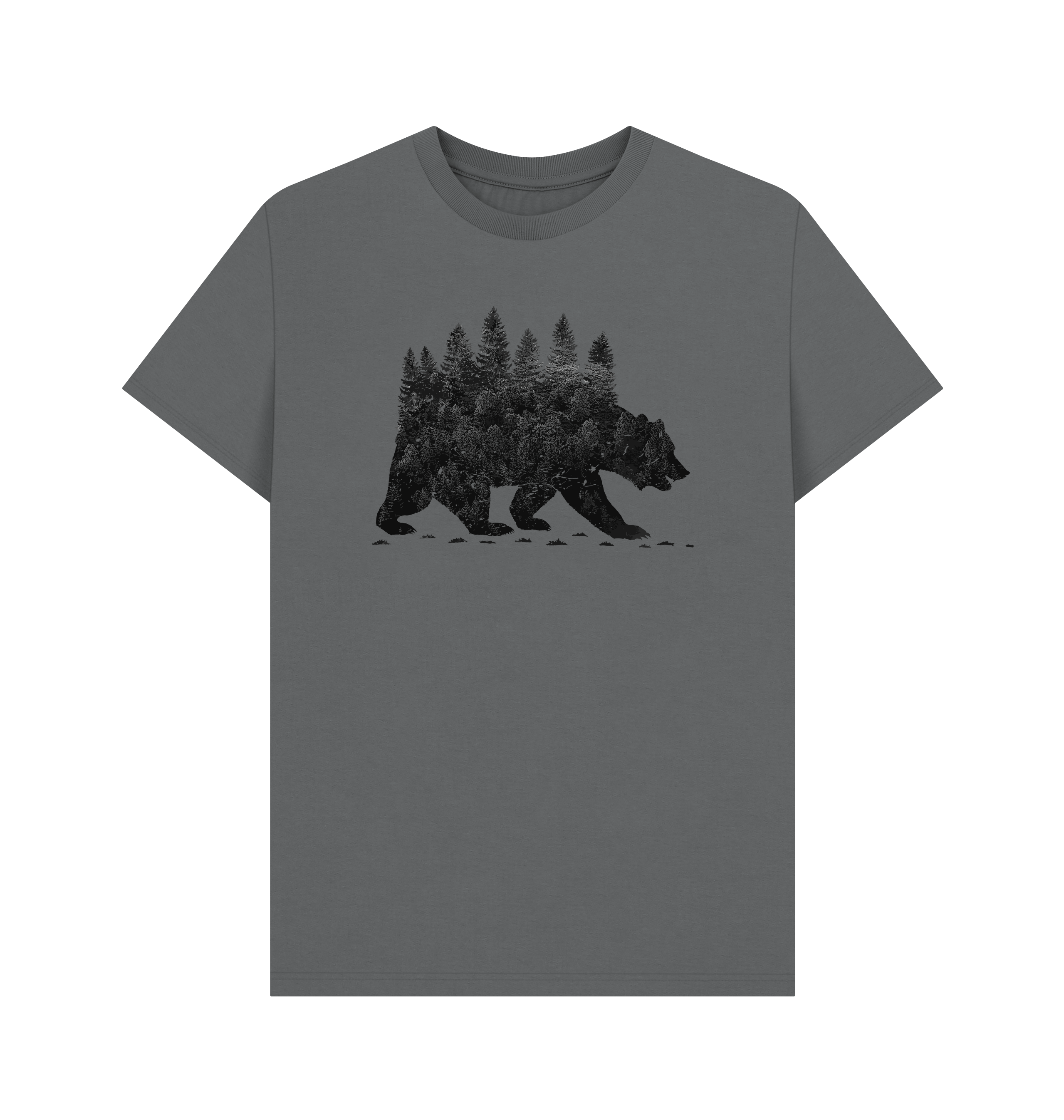 Slate Grey Printed T-shirt Front