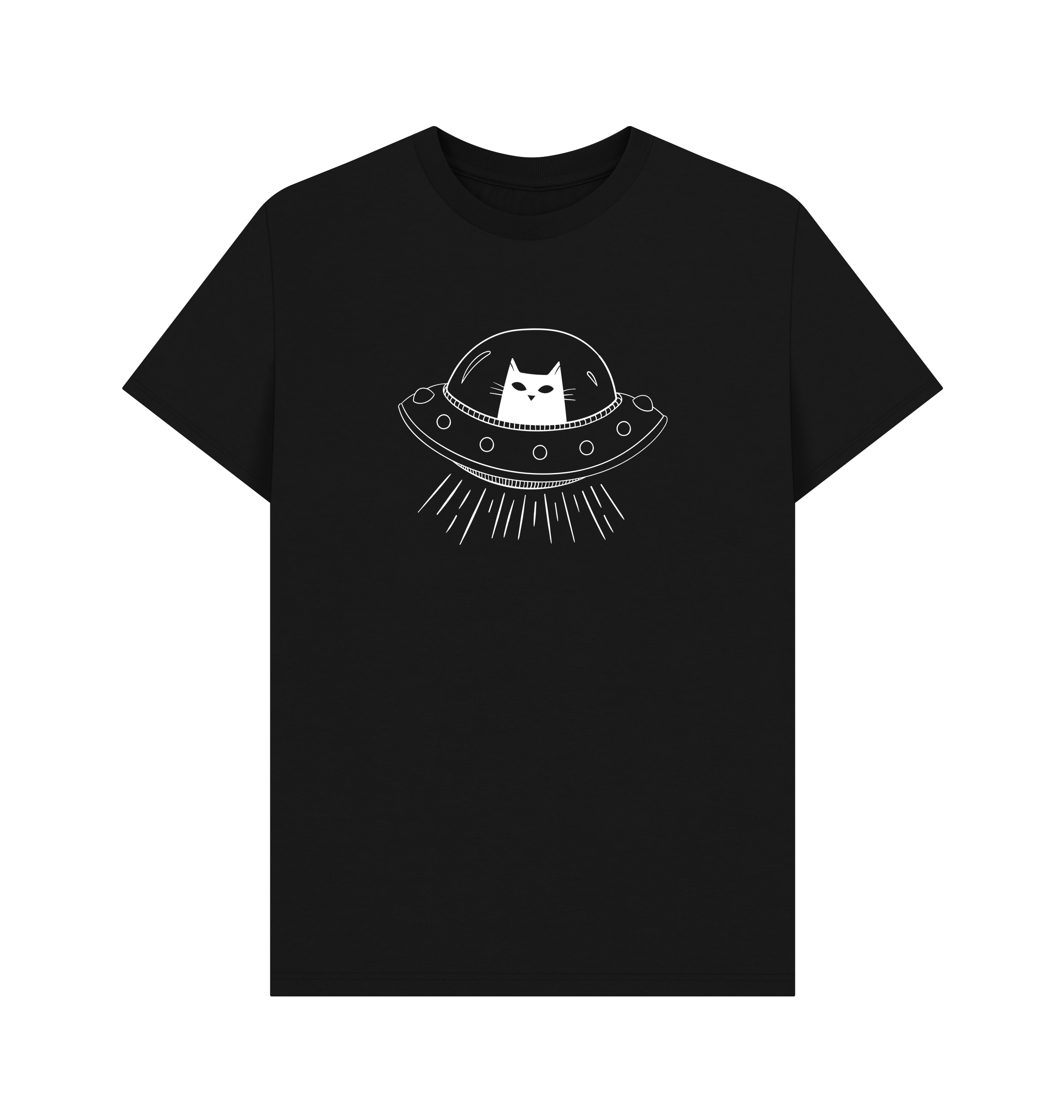 Black Printed T-shirt Front