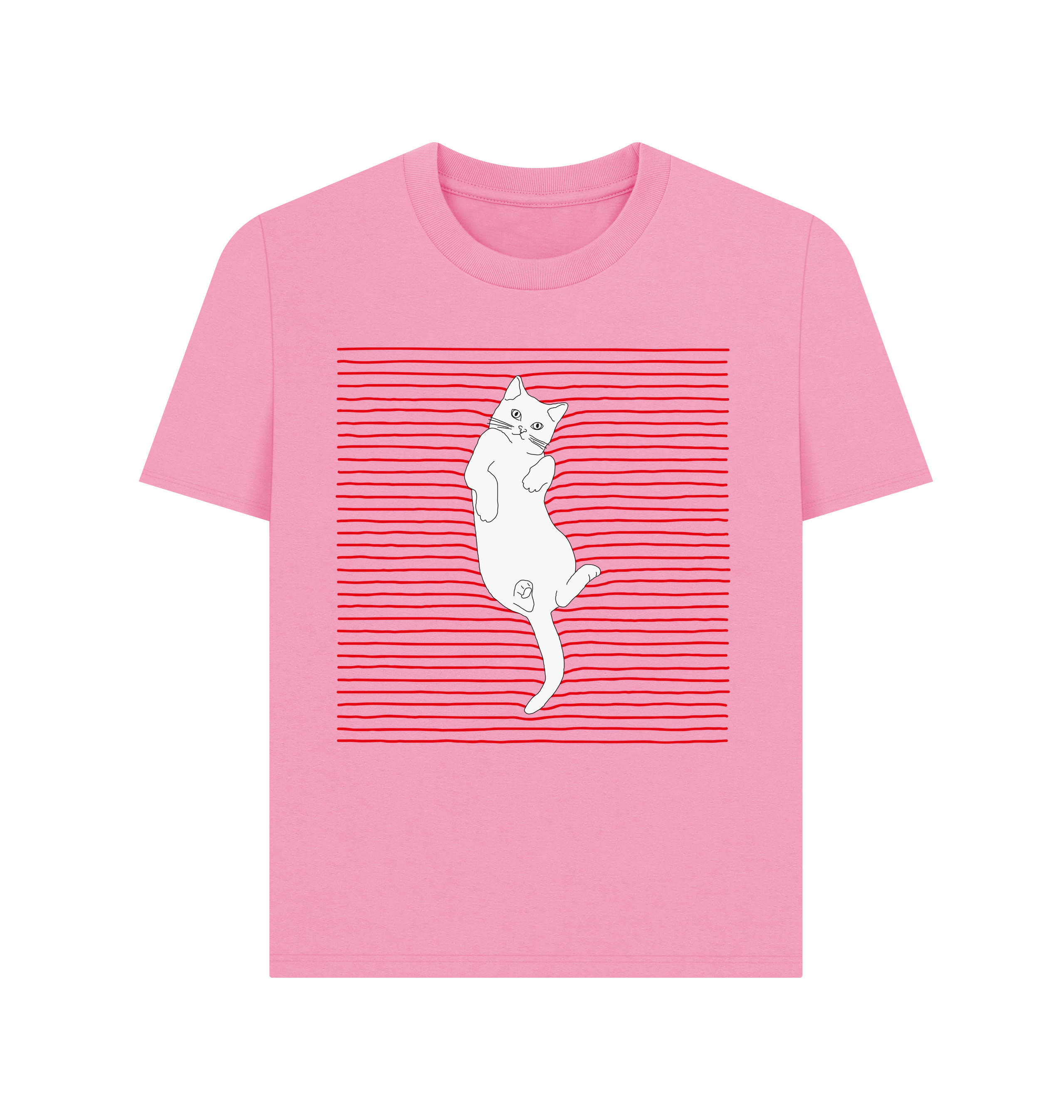 Rose Pink Printed T-shirt Front