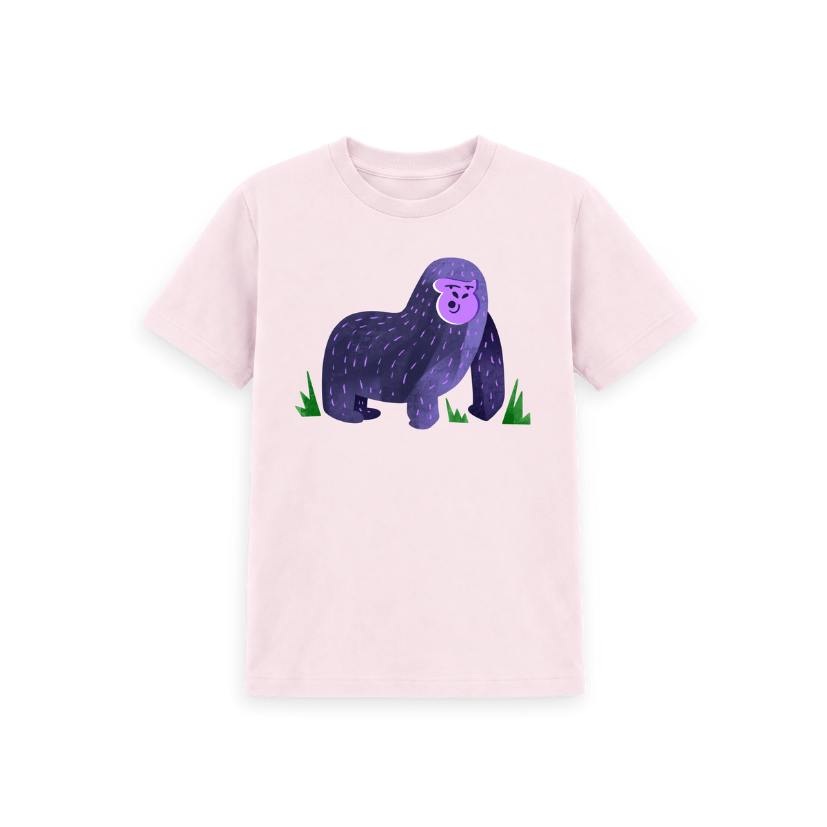 Pink Printed Kids T-Shirt Front