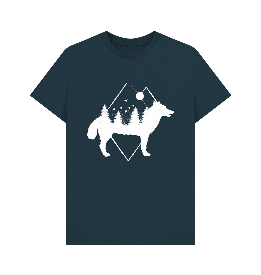 Denim Blue Printed T-shirt Front