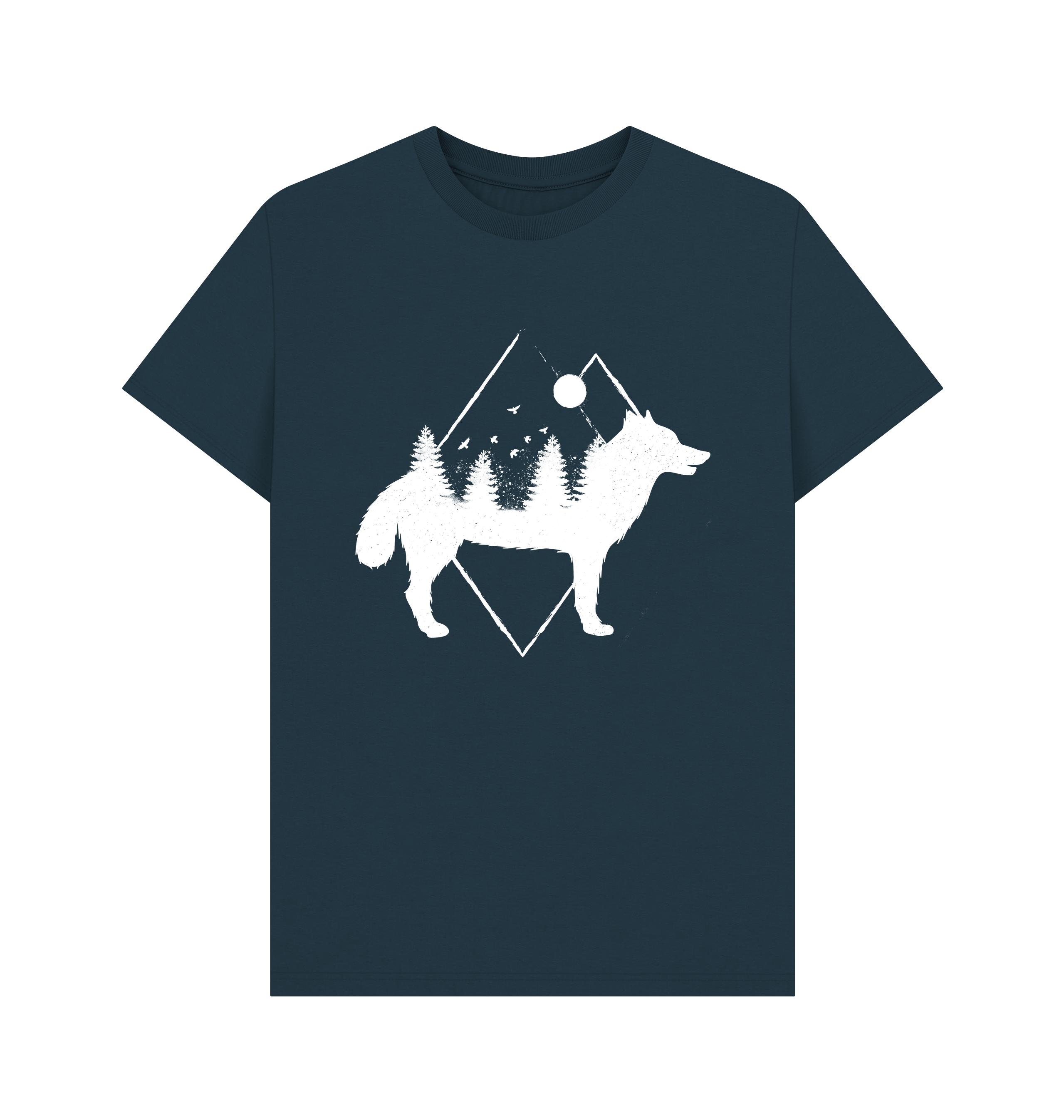 Denim Blue Printed T-shirt Front