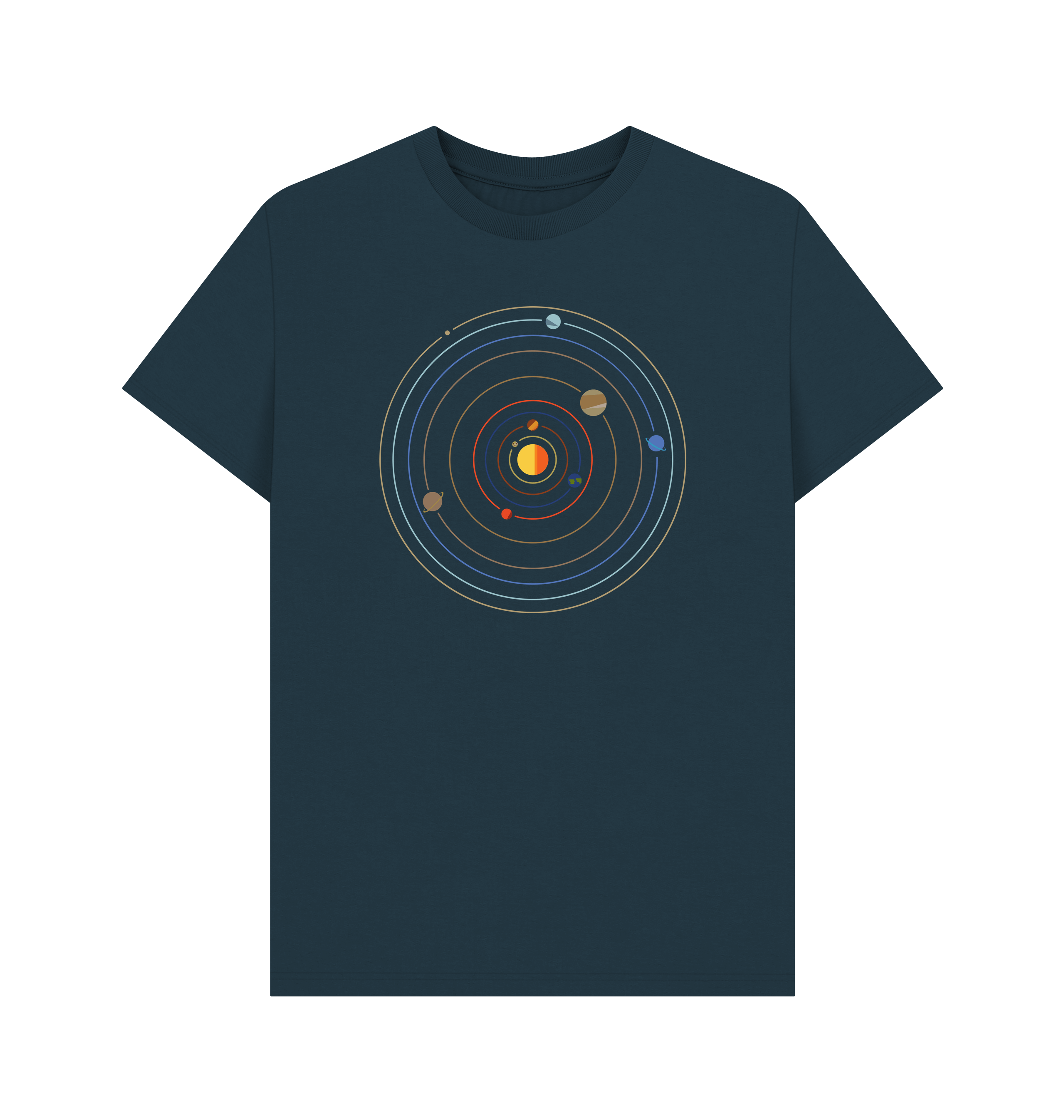 Denim Blue Printed T-shirt Front